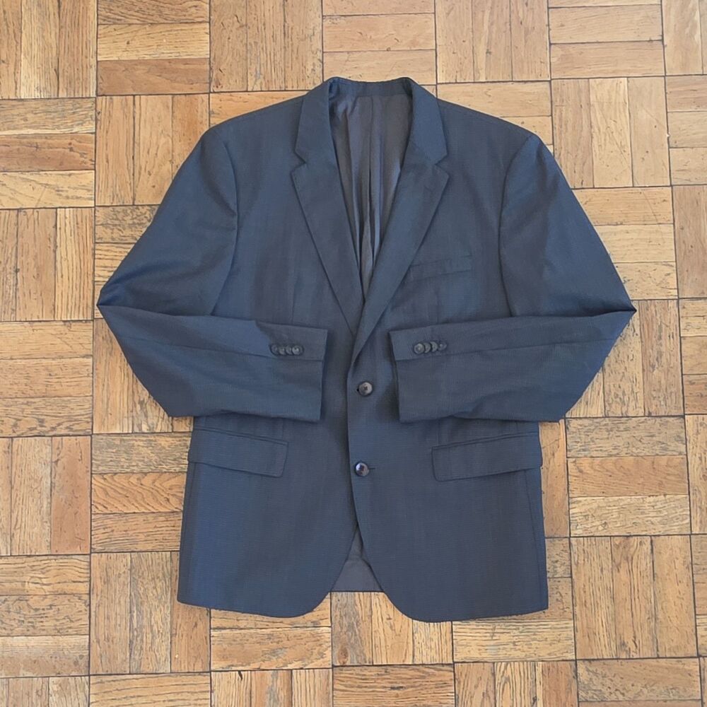 BOSS Hugo Boss Men's Blue Blazer Suit Jacket 42R Regular Super 120 Wool